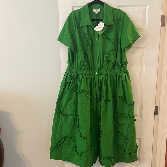 Kate Spade Vibrant Green Maxi Dress size XXL brand new with tag length 50” - Picture 1 of 12